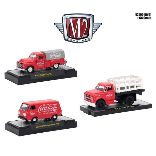 Time2Play Coca-Cola Release Set of 3 1-64 Diecast Models Car TI1340479